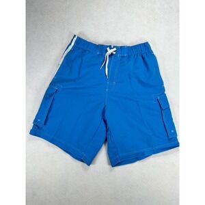 Rainforest Cafe Mens Blue Cargo Swim Trunks Board Shorts Large NWOT Souvenir